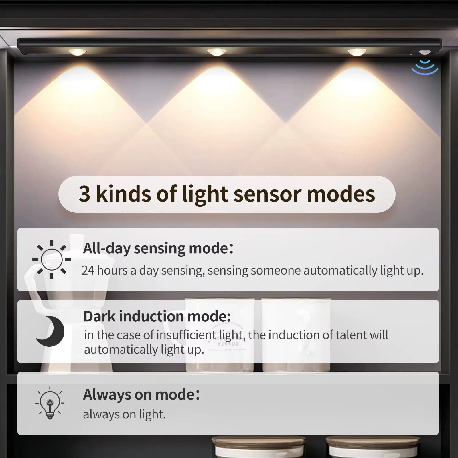 Under-Cabinet LED Light — 3 Color Modes