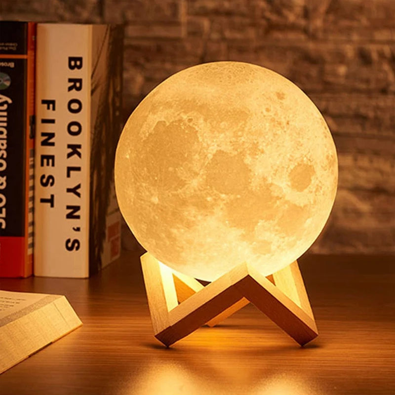 Moon Night Light — 3D LED Desk Light
