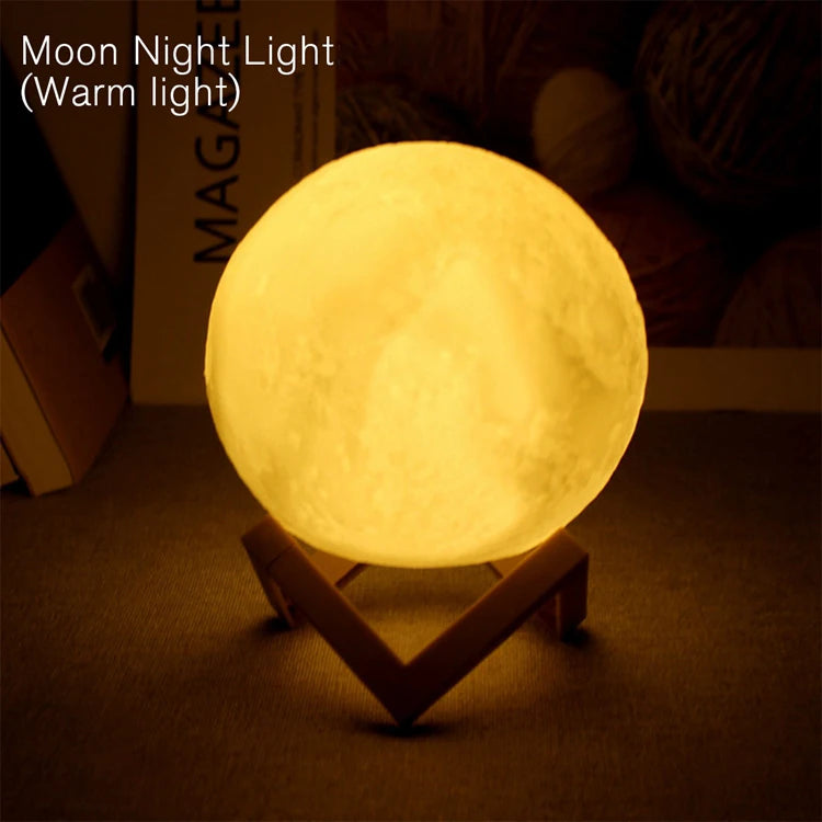Moon Night Light — 3D LED Desk Light