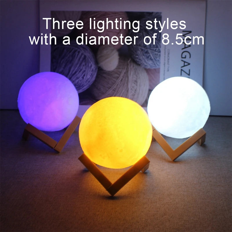 Moon Night Light — 3D LED Desk Light