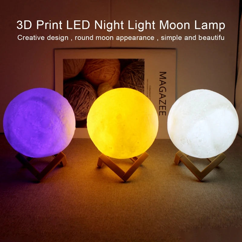 Moon Night Light — 3D LED Desk Light