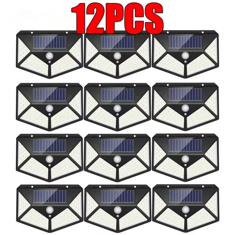 Solar Motion Sensor Spotlight — 100 LED