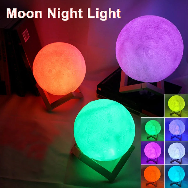 Moon Night Light — 3D LED Desk Light