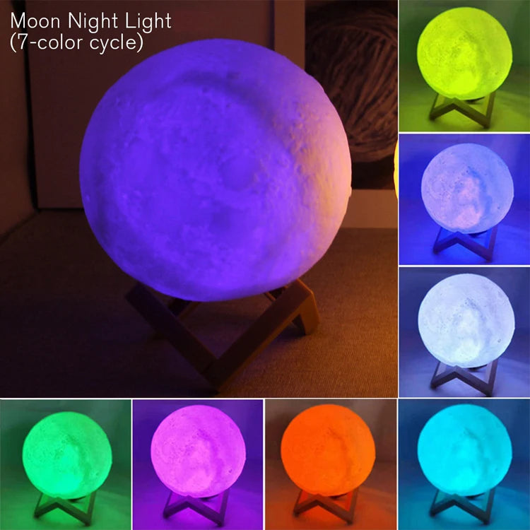 Moon Night Light — 3D LED Desk Light