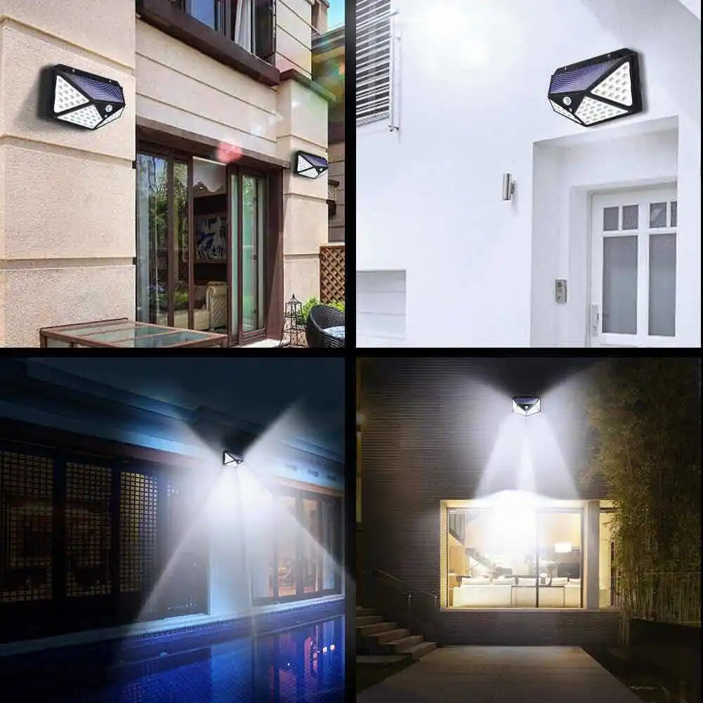 Solar Motion Sensor Spotlight — 100 LED