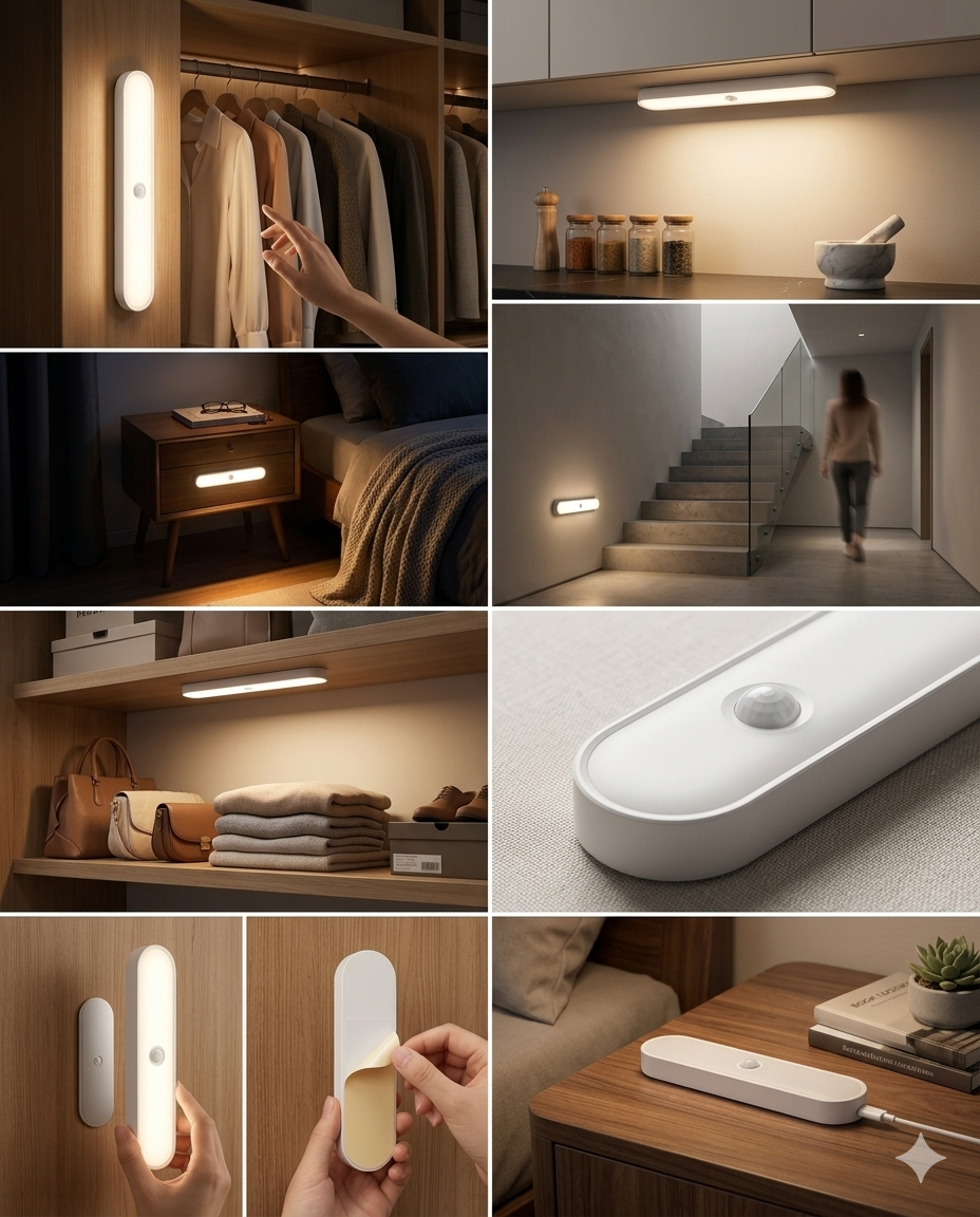 Motion Sensor LED Light — Magnetic &amp; Rechargeable
